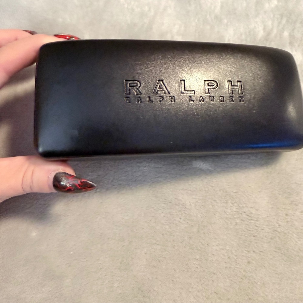 Ralph Lauren Eyeglasses Sunglasses Hard Case Black Red Logo Vintage Case Only